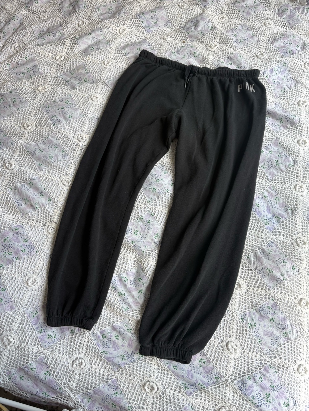 Victoria's Secret PINK black low rise sweatpants - Picture 3 of 4
